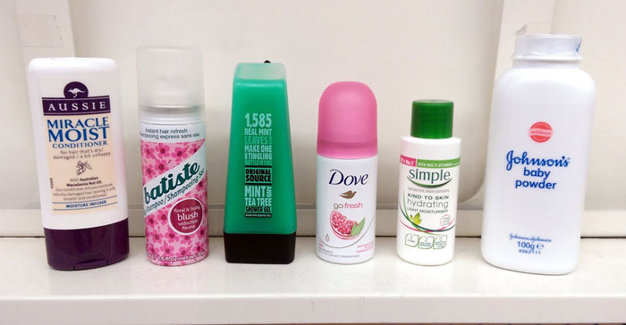 trial size toiletries