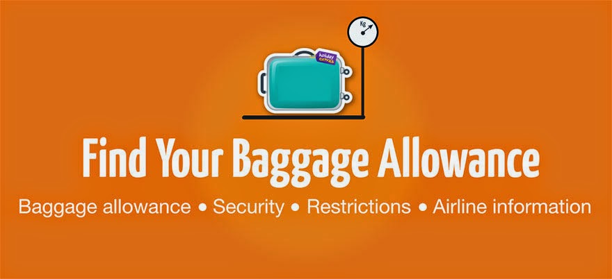 Baggage allowances for major airlines.